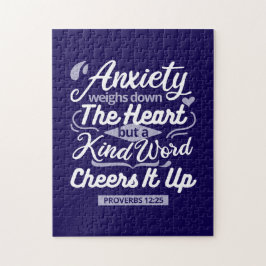Christian Encouragement Quote – Anxiety & Kindness Pussel