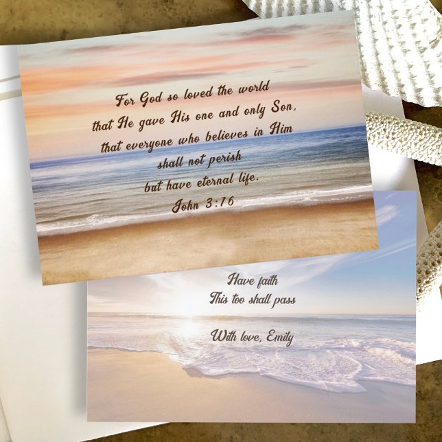 Christian Encourption Scripture Flat Cards Inbjudningar (Skapare uppladdad)