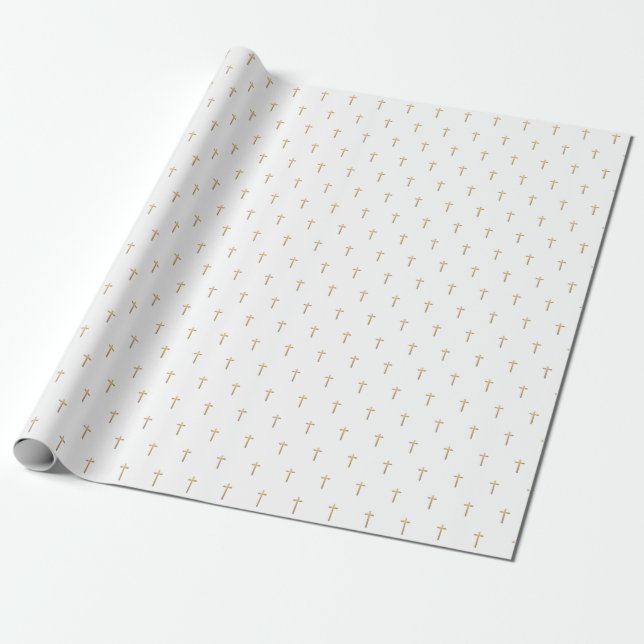 Christian Event Faux Guld Kor Mönster Presentpapper (Utrullad)