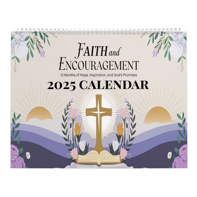 Christian Faith and Encouragement 2025 Calendar Kalender (Omslag)