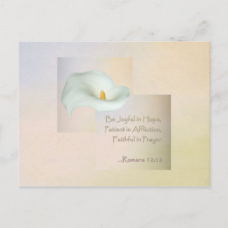 Christian Faith Art ~ Romans 12:12 Vykort