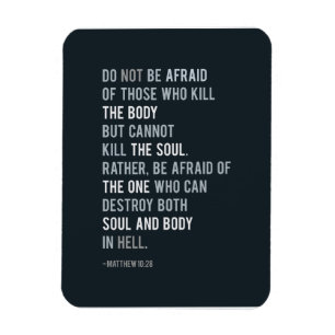 Christian Faith Bible Quote Var inte rädd Magnet