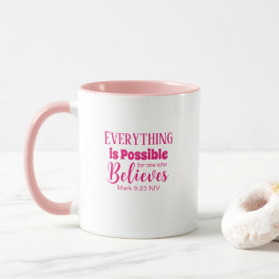 Christian Faith Bible Verse Tro Rosa Mugg