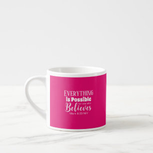 Christian Faith Bible Verse Tro Shock rosa Espressomugg