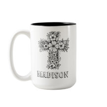 Christian Faith Blommigt Kor Anpassat namn färgnin