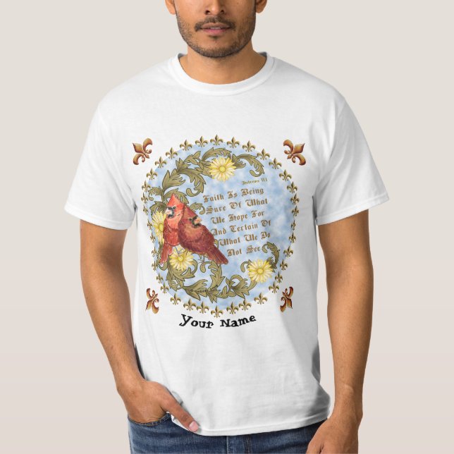 Christian Faith Cardinals T Shirt (Framsida)