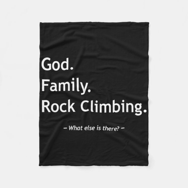 Christian Faith Christianity God Family Rock Climb Fleecefilt (Framsidan)