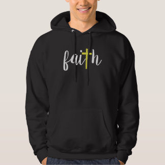 Christian Faith Cross Motif Church Bible Study Hoodie