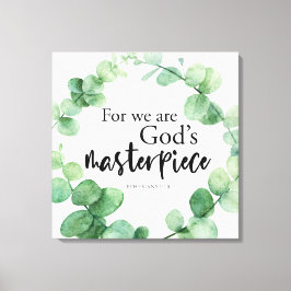 Christian Faith Eucalyptus Guds mästerverk Verse Canvastryck