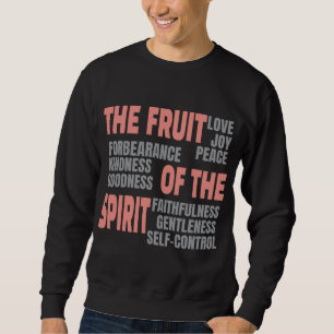 Christian Faith Fruit of the Spirit Bible Scriptur Lång Ärmad Tröja
