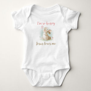 Christian Faith Girls I är So Hoppy Jesus Kärlek M T Shirt