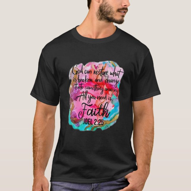 Christian Faith God Can Restore What Is Broken Hip T Shirt (Framsida)