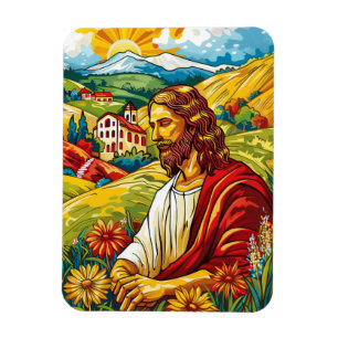 Christian Faith Inspirational Art for Resurrecensi Magnet