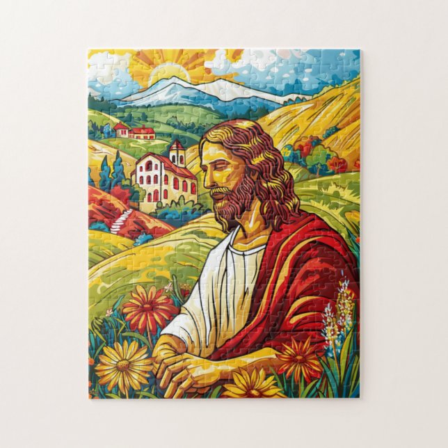 Christian Faith Inspirational Art for Resurrecensi Pussel (Vertikal)