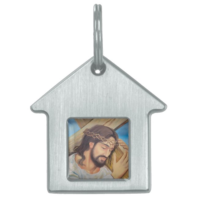 Christian Faith Jesus Kristus ID-bricka Husdjur (Framsidan)