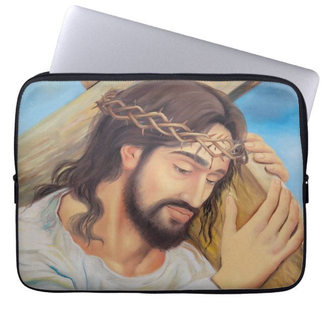 Christian Faith Jesus Kristus Laptop Fodral (Framsidan)