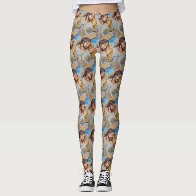Christian Faith Jesus Kristus Leggings (Framsida)