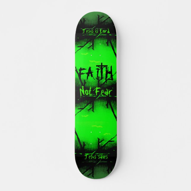 Christian Faith Jesus Mini Skateboard Bräda 18,5 Cm (Framsida)