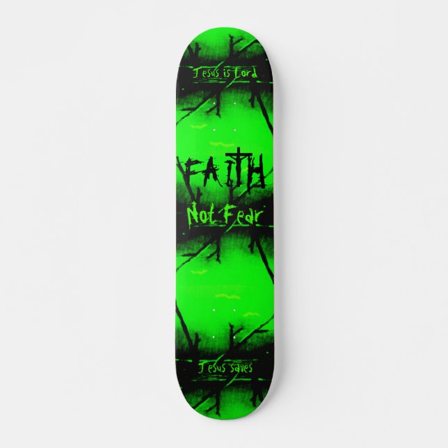 Christian Faith Jesus Old School Skateboard Bräda 21,6 Cm (Framsida)