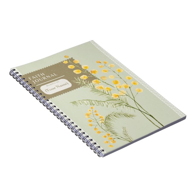 Christian Faith Journal & Sermon Notes - Blommor Anteckningsbok (Högra Sidan)