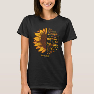 Christian Faith Love Sunflower Scripture Religious T Shirt