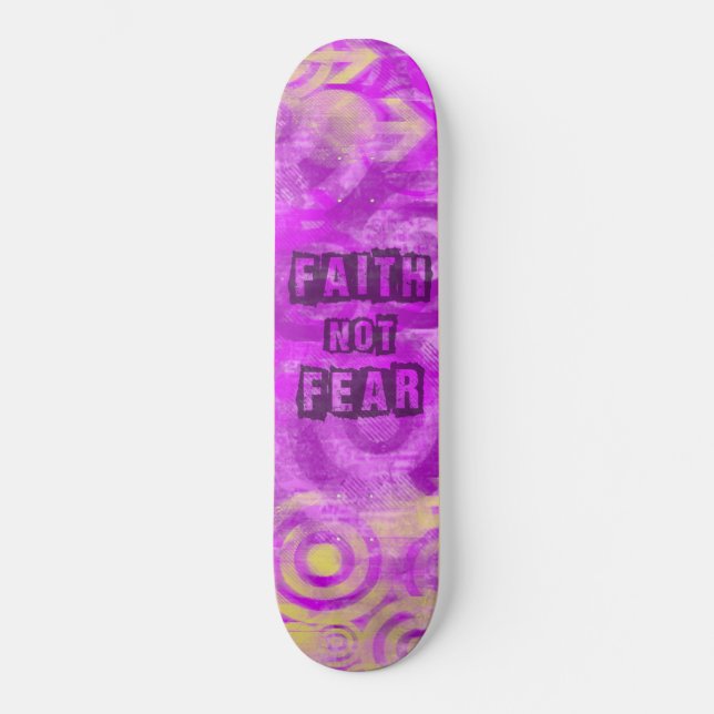 Christian Faith Not Fear Skateboard for Girls (Framsida)