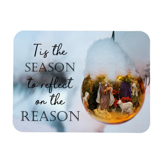 Christian Faith Ntivity Reason for Season Magnet (Horisontell)