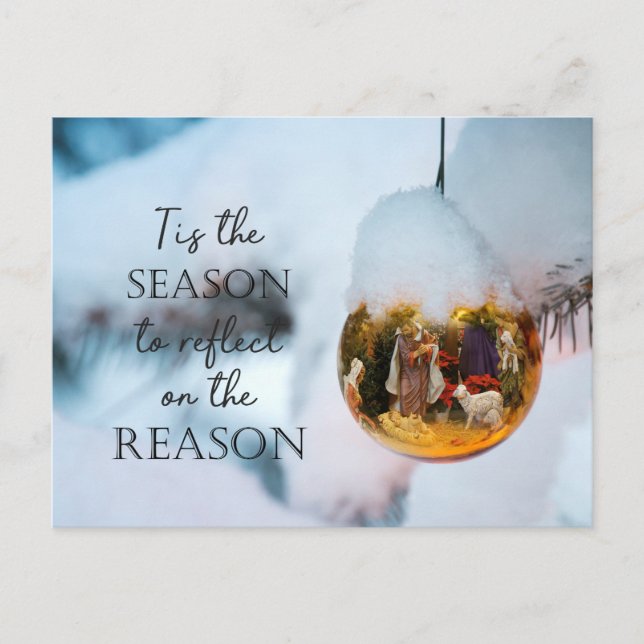 Christian Faith Ntivity Reason for Season Photo Helg Vykort (Framsida)