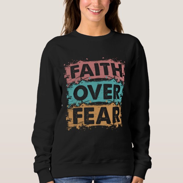 Christian Faith Over Fear family reunion Inspirati T Shirt (Framsida)