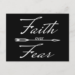 Christian Faith over Fear Vykort