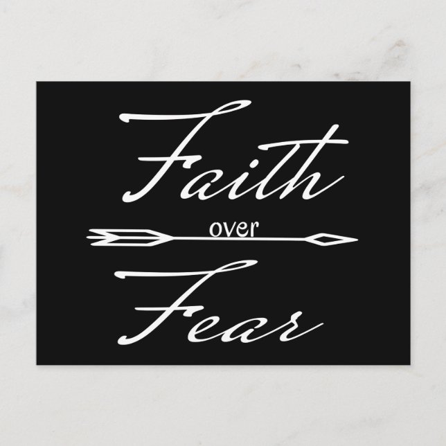 Christian Faith over Fear Vykort (Framsida)