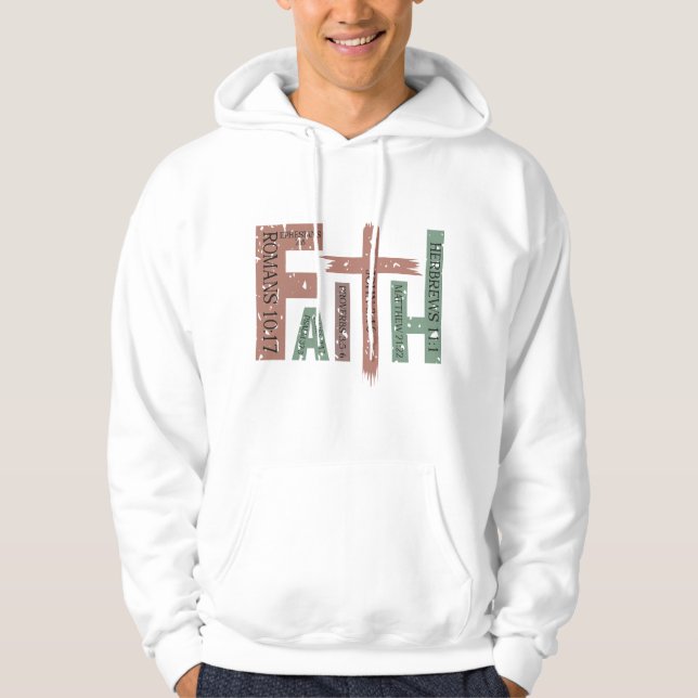 Christian Faith Quote Hoodies för manar Hoodie (Framsida)