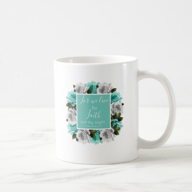 Christian Faith Teal Coffee Mugg (Höger)