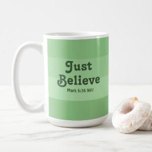 Christian Faith tror bara Bible Verse Grönt Kaffemugg