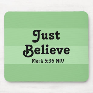 Christian Faith tror bara Bible Verse Grönt Musmatta
