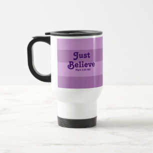 Christian Faith tror bara Bible Verse Lila Resemugg