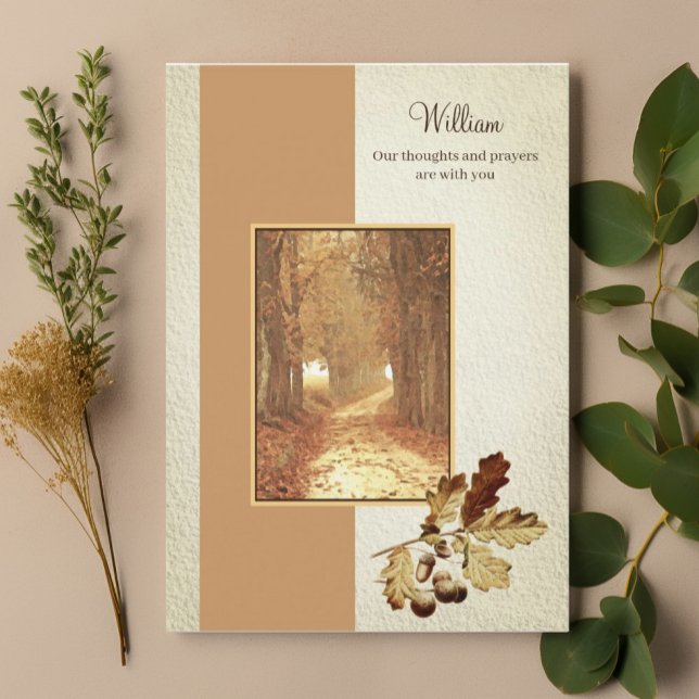 Christian Faith Watercolor Fall Road Comfort Kort (Christian Faith Watercolor Fall Road Comfort Card)