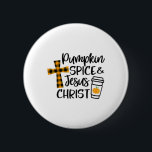 Christian Fall Pumpkin Spice och Jesus Kristi Scri Knapp<br><div class="desc">Christian Fall Pumpkin Spice och Jesus Kristus Scripture</div>