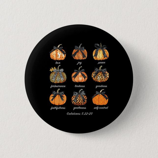 Christian Fall Thanksgiving Pumpkin Coquette Bible Knapp (Framsida)
