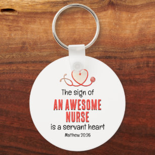 Christian FANTASTISK NURSE SERVANT HEART Anpassade Nyckelring