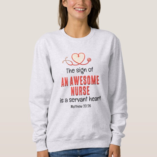 Christian FANTASTISK NURSE SERVANT HEART Anpassade T Shirt (Framsida)