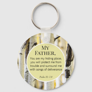 Christian Far Day Bible Verse Nyckelring