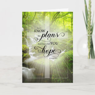 Christian Farewell Bäck Scripture Jeremiah Card Kort