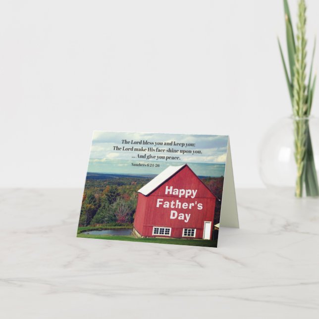 Christian Fars dag Lord Bless You Bible Verse Kort (Framsida)