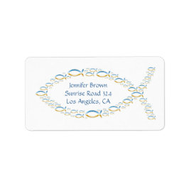 Christian Fish Address Label Adressetikett