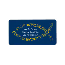 Christian Fish Address Label Adressetikett