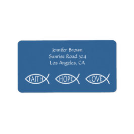 Christian Fish Address Label Adressetikett
