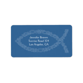 Christian Fish Address Label Adressetikett