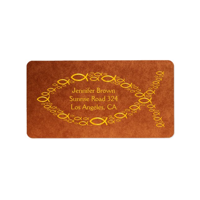 Christian Fish | Adressetikett (Framsidan)