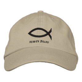 Christian Fish Embroized Baseball Cap Broderad Keps